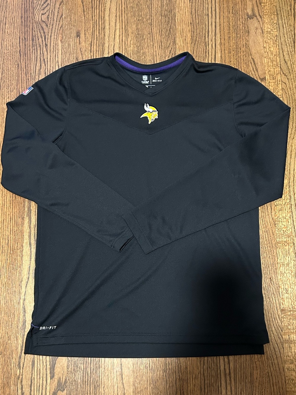 Nike Dri-FIT Minnesota Vikings Long Sleeve Shirt Men’s Size L NFL On Field